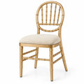 Silla con respaldo de contorno redondeado, beige y marrón